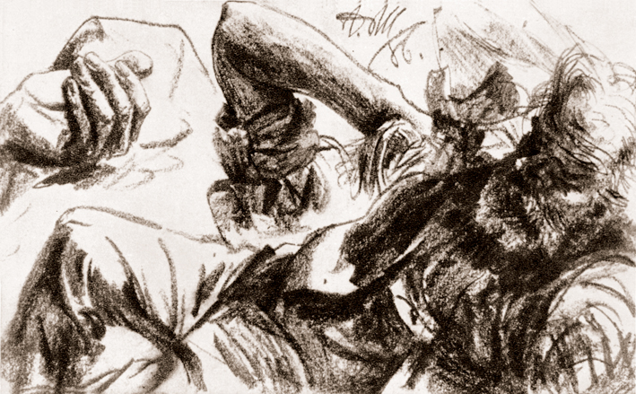  Adolpyh Von Menzel —— 躺着的老人